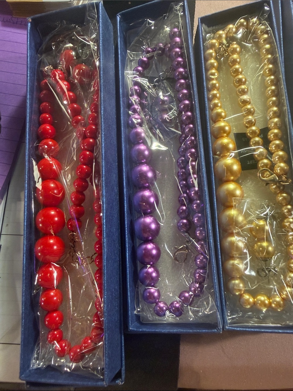 Multi colors Statement Bead Necklace Sets with matching ear - Women Accessories